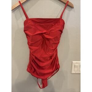 Albion swim Ballerina One Piece Poppy Bathing suit Size Small W/pads Resort